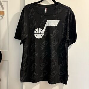 Utah Jazz NBA Tee - Black with White Logo